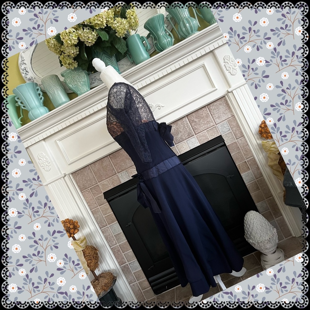 Vintage Paul Parnes party dress, size S/M - Picture 2 of 5